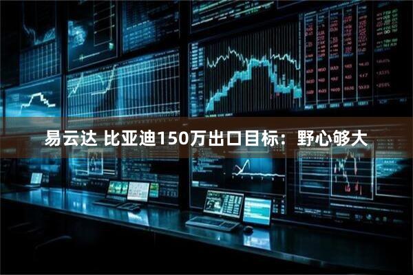 易云达 比亚迪150万出口目标：野心够大