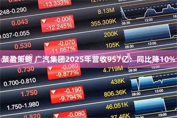 聚盈策略 广汽集团2025年营收957亿：同比降10%